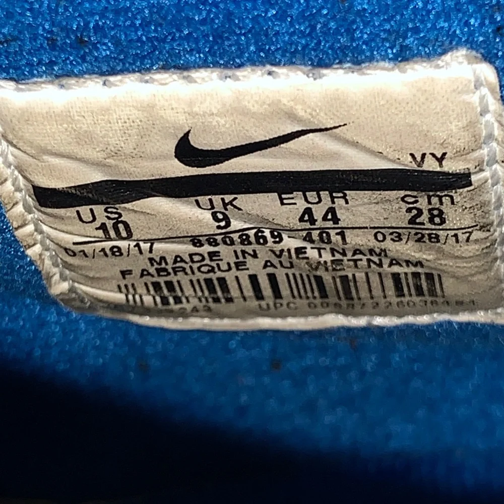 Nike Mens Air Shake Ndestrukt Royal Blue/ White Basketball Sneakers